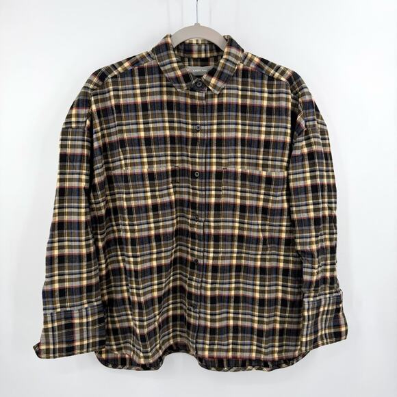 Everlane Tops - Everlane Plaid Brushed Flannel Boxy Shirt Size S NWOT